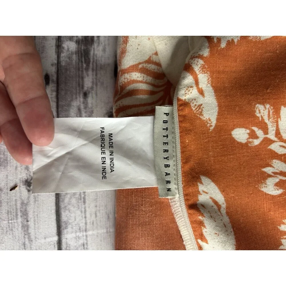 Pottery Barn Palampore Pillow Cover Floral Cotton Linen 20x20 Tree Flower